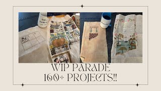 All the WIPS My longest WIP Parade to Date [upl. by Nnahgem235]