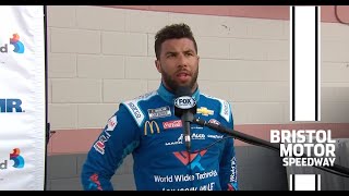 Bubba Wallace after Michael McDowell contact What a joke he is  NASCAR at Bristol [upl. by Docia]