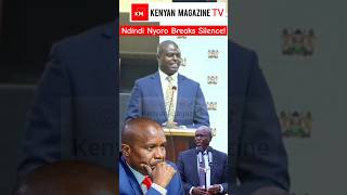 MP Ndindi Nyoro first speech after Gachagua impeachment and Kindiki Swearing in [upl. by Acinorrev]