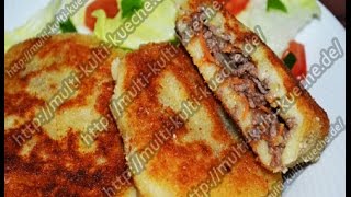 Rezept  Rezepte Kartoffelküchlein mit Hackfleischfüllung [upl. by Ahtanaram255]