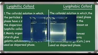 Lyophilic and Lyophobic colloids DifferencesEnglish [upl. by Soiritos869]