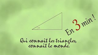 EN 3 MIN Trigonométrie dans le triangle rectangle [upl. by Mcferren663]