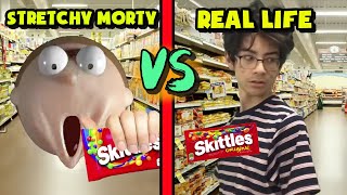 Skittles MEME Stretchy Morty VS Real Life [upl. by Marra]