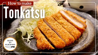 How to make Tonkatsu Japanese Pork Cutlet Step by step guide [upl. by Benildis]