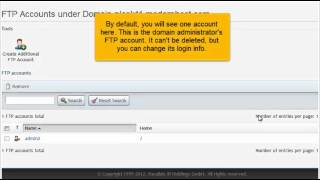 How to change your FTP account credentials in Plesk 11 [upl. by Ivetts523]