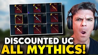 ALL WEAPONS GOING MYTHIC discounted UC PUBG Mobile [upl. by Ellenej]