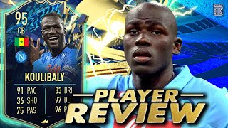 95 TEAM OF THE SEASON KOULIBALY PLAYER REVIEW TOTS KOULIBALY  FIFA 22 Ultimate Team [upl. by Christi]