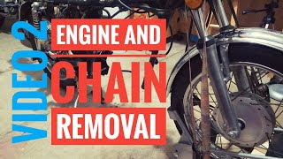 Engine and Chain Removal  Video 2 Honda CM200 Build [upl. by Mungovan]