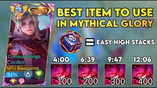 Cecilion Gameplay The Best Item for Stacking In Mythical Glory Cecilion Best Build 2024 mlbb fyp [upl. by Luoar]