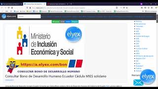 Inscripción Bono de Desarrollo Humano MIES Ecuador Solidario [upl. by Zevahc]