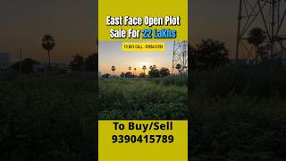 East Face Open Plot Sale Only for22 Lakhs in Hyderabad plotsforsale houseforsale flatsforsale [upl. by Aerdma]