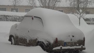 Goggomobil Goggo Snowmobil Winter Schnee Katastrophe 2013 [upl. by Bergerac]