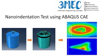 Nanoindentation Test using ABAQUS CAE  ABAQUS Tutorial [upl. by Eresed]