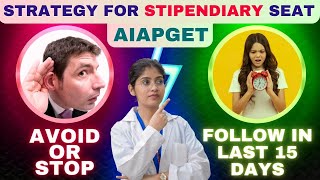 Follow for Confirmed Stipendiary Seat  Topicwise Strategy for AIAPGET 2025  AYUSH GK AIAPGET 2025 [upl. by Fraase]