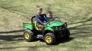 BOYS LOVE JOHN DEERE GATOR [upl. by Ahsenet]