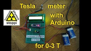 TeslameterGaussmeter with Arduino amp hallsensor CYSJ362A for B  03 Tesla [upl. by Essirahc285]