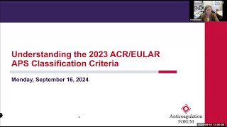 Understanding the 2023 ACREULAR APS Classification Criteria [upl. by Nyledam]