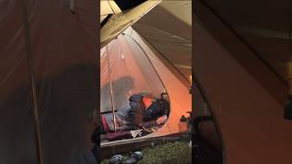 SOLO CAMPING IN HEAVY RAIN  COZY TENT 🏕️⛈️ camping [upl. by Bellew]