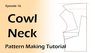 Very Easy amp Simple Way of Cowl neck pattern making  with Folded Neck Facing [upl. by Saerdna]