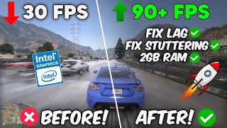 🔧How To Fix GTA 5 Lag  2GB Ram Lag Fix GTA 5  FPS Boost amp Lag Fix 🔥 [upl. by Anicnarf619]