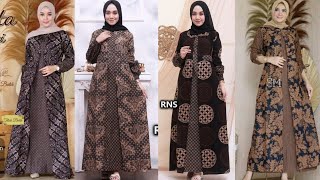 Model Gamis Batik Kombinasi Terbaru [upl. by Riggins]