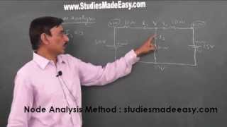 Node Analysis MethodSimple DC Circuits studiesmadeeasycom [upl. by Ayortal]