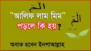 আলিফ লাম মিম বাক্যটি পড়লে কি হয় জানেন alif lam mim er fojilot and amol  qurani amol [upl. by Elvie244]