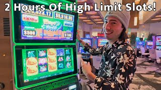 Over 2 Hours Of High Limit Slots Las Vegas Slot Action AND SATISFACTION [upl. by Anirazc]