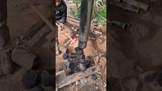 The process of removing pieces of rock from the pipe [upl. by Kristen368]