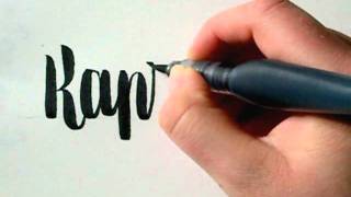 Retro Brush Calligraphy  Kaprifolie  by Hejheidi [upl. by Kcirdehs]