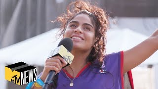 Jessie Reyez on Governors Ball 6LACK amp Her Upcoming Debut Album  MTV News [upl. by Lever]