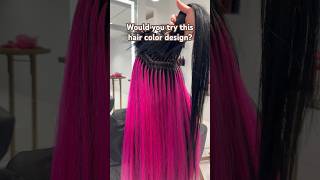 BLACK AND PINK HAIR EXTENSIONS WOULD YOU TRY IT PINKHAIR HAIREXTENSIONS HAIRDESIGN HAIRCOLOR [upl. by Almeeta]