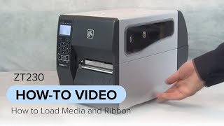 How To Load Media and Ribbon on your ZT230 Printer  Zebra [upl. by Dorrehs]