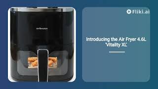 MELLERWARE Air Fryer with Viewing Window Manual Operation NonStick Black 46L 1400W quotVitality XLquot [upl. by Annyrb]