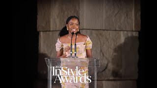 Amanda Gorman Surprises Simone Biles With an Original Poem  InStyle Awards 2021 [upl. by Miof Mela]