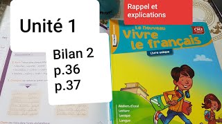 Bilan 2 cahier dactivités p36 et 37 Le nouveau vivre le français CM2 [upl. by Jud976]