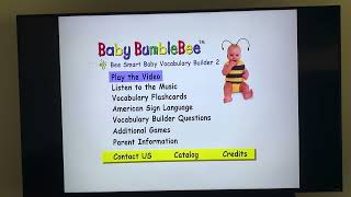 Baby BumbleBee Vocabulary Builder Volume 2 DVD Menu [upl. by Ayatnohs]