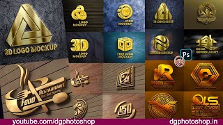 New 3D Realistic Logo PSD Mockups  16 PSD Pack [upl. by Annaid]