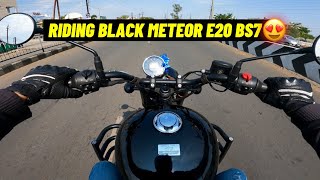 New Meteor 350 Custom Black Ride🔥  2024 Royal Enfield Meteor 350 BS7 [upl. by Ayekram]