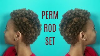 Perm Rod Set on Short Natural 4C Hair [upl. by Ayanet]