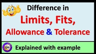 Limit Fit Allowance amp Tolerance – Difference explained with example [upl. by Hollah]