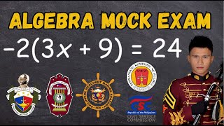 ALGEBRA MOCK EXAM Part 2  PNPA PMA PMMA MAAP UPCAT NAPOLCOM Civil Service Exam Reviewer [upl. by Swirsky686]