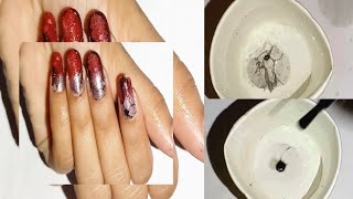 water marble Nail art tutorials Easy water marble Nail art designs for Beginners [upl. by Rocray]