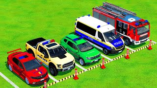 TRANSPORTING PIXAR CARS amp FRUITS WITH COLORED amp JOHN DEERE vs CLAAS vs TRACTORS  BeamNGdrive 983 [upl. by Aitercal]