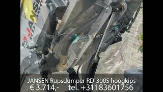 JANSEN Rupsdumper RD300S hoogkipsysteem motorkruiwagen [upl. by Noruq]