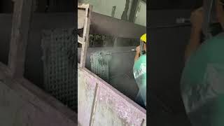 Removal of Paint Deposits on Gratings using 16k psi Water Blaster [upl. by Ikkela]