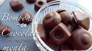 Bombons de Chocolate com Recheio de Menta • wwwluisaalexandracom [upl. by Orianna915]