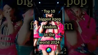 Top 10 biggest kpop fandom in the world🌎 🖤🩷💜 youtubeshorts shorts mostpopular blackpink bts [upl. by Gimpel]