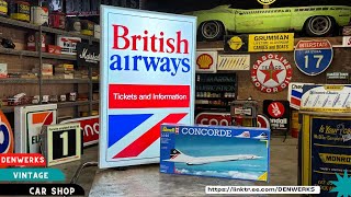 British Airways Tickets amp Information Illuminated Sign  Denwerks  Bring a Trailer [upl. by Amor]