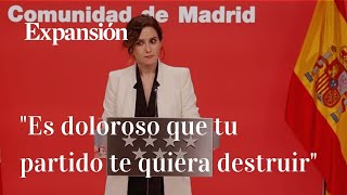 Ayuso contra Casado quotNunca imaginé que mi partido iba a actuar de forma tan cruel contra míquot [upl. by Marcelle423]